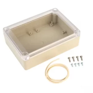 image of Hammond RP1205C Watertight ABS Enclosure 145 x 105 x 40 Clear Lid Grey