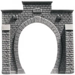 Image of NOCH 58051 PROFI plus H0 Tunnel portal 1-track HR foam prefab, Painted