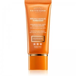 Image of Institut Esthederm Bronz Repair Sunkissed Protective Anti-Wrinkle And Firming Tinted Face Care Toning Protective Cream with Anti-Wrinkle Effect High S