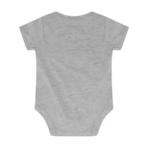 Image of Larkwood Baby Boys/Girls Essential Short Sleeve Bodysuit (6-12 Months) (Heather Grey)
