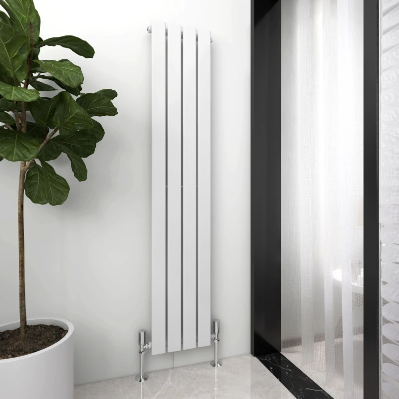 Image of MCC DIRECT Mcc Direct - 1600 x 272mm Single Designer Flat Panel Central Heating Radiator white HS2101