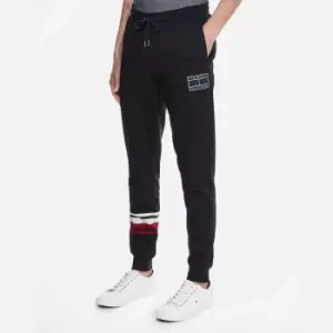 Image of Tommy Hilfiger Striped Cotton-Jersey Jogging Bottoms - XL