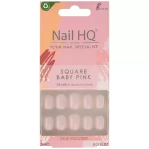 Image of Nail HQ Square Baby Pink Nails (24 Pieces)