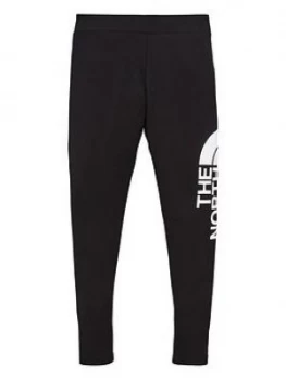 Image of The North Face Girls Big Logo Leggings - Black