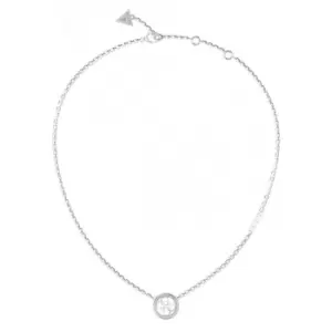 image of Ladies Rhodium Plated 16-18'' 4G Logo Necklace UBN02141RH