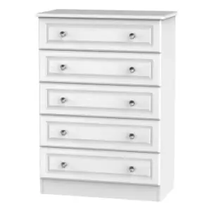 image of Florence White Ash 5 Drawer Chest