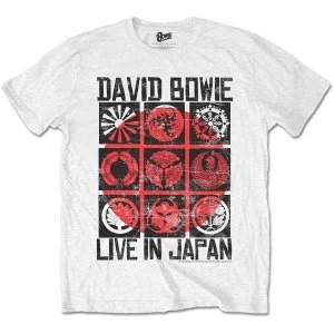 image of David Bowie - Live in Japan Unisex X-Large T-Shirt - White