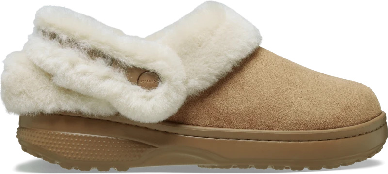 Image of Crocs Unisex Classic Unfurgettable Vegan Suede Clogs Sepia W4/M3