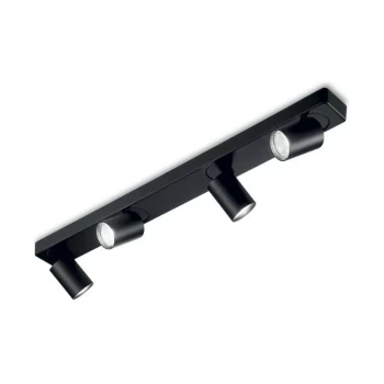 Image of Ideal Lux RUDY - Indoor 4 Lights Ceiling Spotlight Lamp Black, GU10