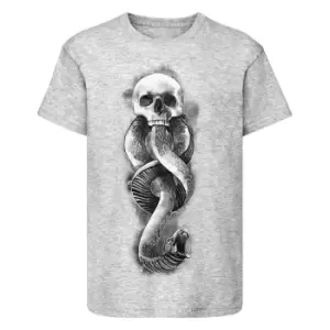 Image of Harry Potter Womens/Ladies Dark Mark T-Shirt (L) (Grey Heather)