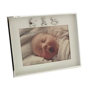 image of 7" x 5" - Bambino Thin Silver Plated Photo Frame