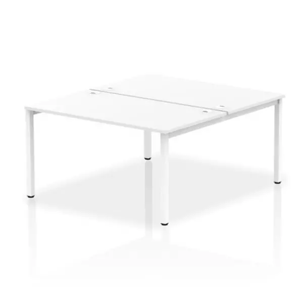 image of Impulse Bench B2B 2 Person 1400 White Frame Office Bench Desk White