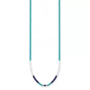 Image of Charming Blue Stones Necklace KE2159-058-7-L38V