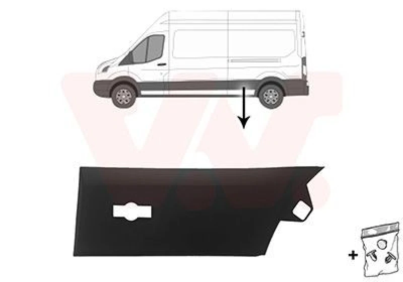 Image of VAN WEZEL Trim / Protective Strip, sidewall VAN WEZEL 1992427