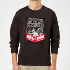 Image of Marvel Thor Ragnarok Champions Poster Sweatshirt - Black - XXL