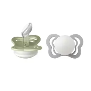 Image of BIBS Couture 2 Pack Silicone Size 1 Sage Glow/Cloud Glow 2 pcs