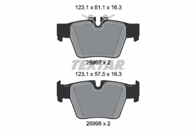 Image of Brake pad set TEXTAR 2699701