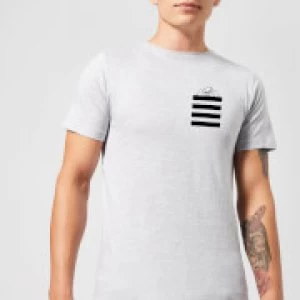 Image of Looney Tunes Taz Stripes Pocket Print Mens T-Shirt - Grey - 3XL