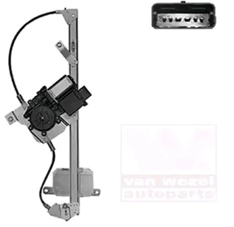 Image of VAN WEZEL 4029269 Window regulator Left Front, Operating Mode: Electric, with electric motor Window Winder (1561)