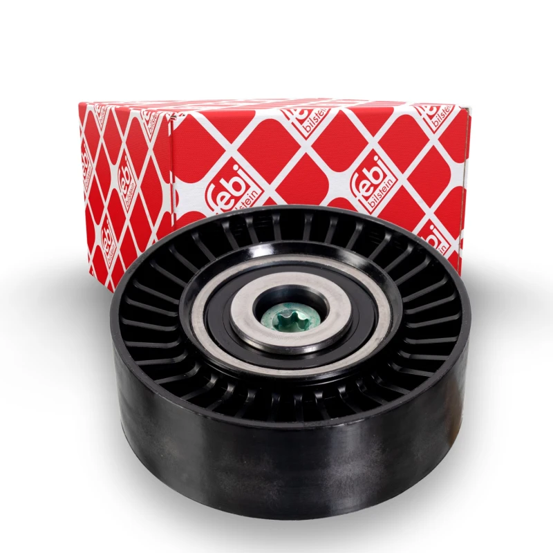 Image of FEBI BILSTEIN 30119 Idler Pulley with screw Plastic Deflection/Guide Pulley,v-ribbed belt (312)