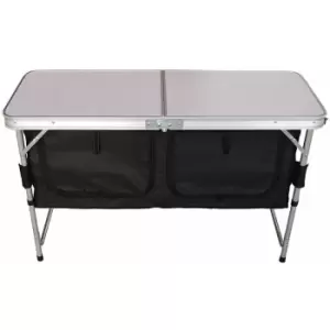 Image of Charles Bentley Odyssey Camping Storage Table - BLACK, WHITE