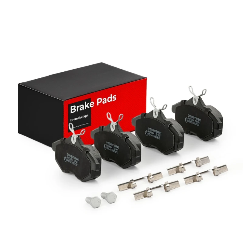 Image of STARK SKBP-0010151 Brake pad set Front Axle, excl. wear warning contact, with spring, with anti-squeak plate Brake Pad Set,disc brake (402)