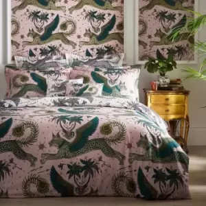 Image of Emma J Shipley Lynx 200TC 100% Cotton King Size Duvet Cover - Pink