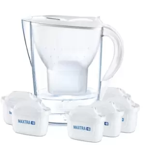 Image of BRITA Marella Water Filter Jug 6 Month Pack - 2.4L White