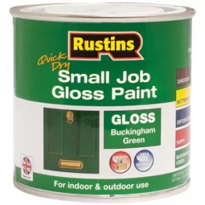 image of Rustins SJPBGQD Quick Dry Small Job Gloss Paint Buckingham Green 250ml