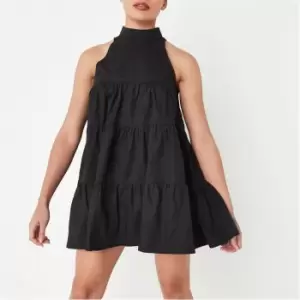 Missguided Petite Sleeveless Tiered Dress - Black