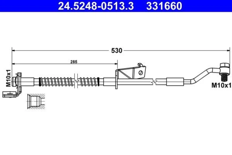 Image of Brake hose ATE 24.5248-0513.3
