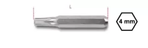 Image of Beta Tools 1256TX Individual Torx Screwdriver Bit (4mm Hex Shank) T10 012560048