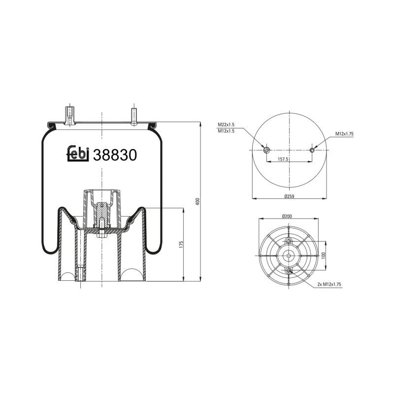 Image of FEBI BILSTEIN 38830 Boot, air suspension Boot,air suspension (324)