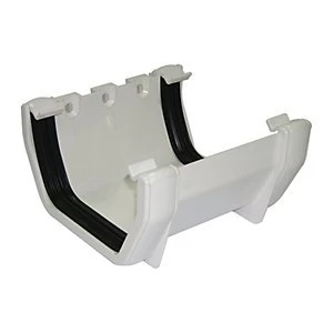 image of FloPlast RUS1W Square Line Gutter Union Bracket - White