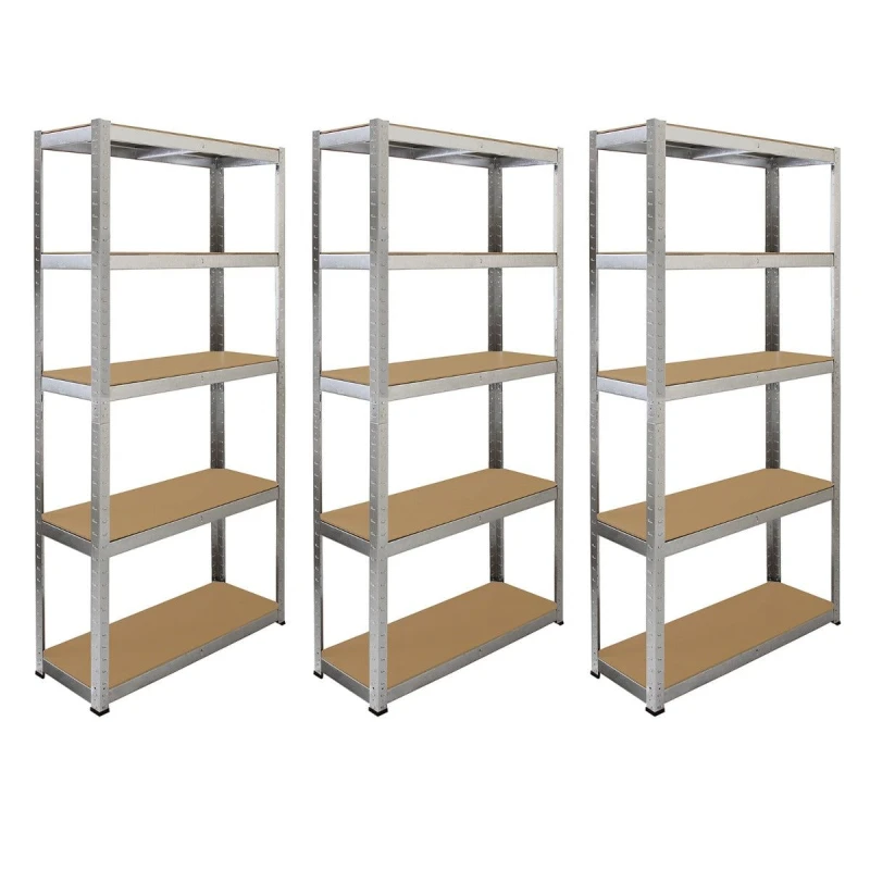 Image of MONSTER RACKING Monster Shop - 6 x Silver Racking Bay Units 5 Tier & Heavy-Duty Galvanised Steel 5055986110408