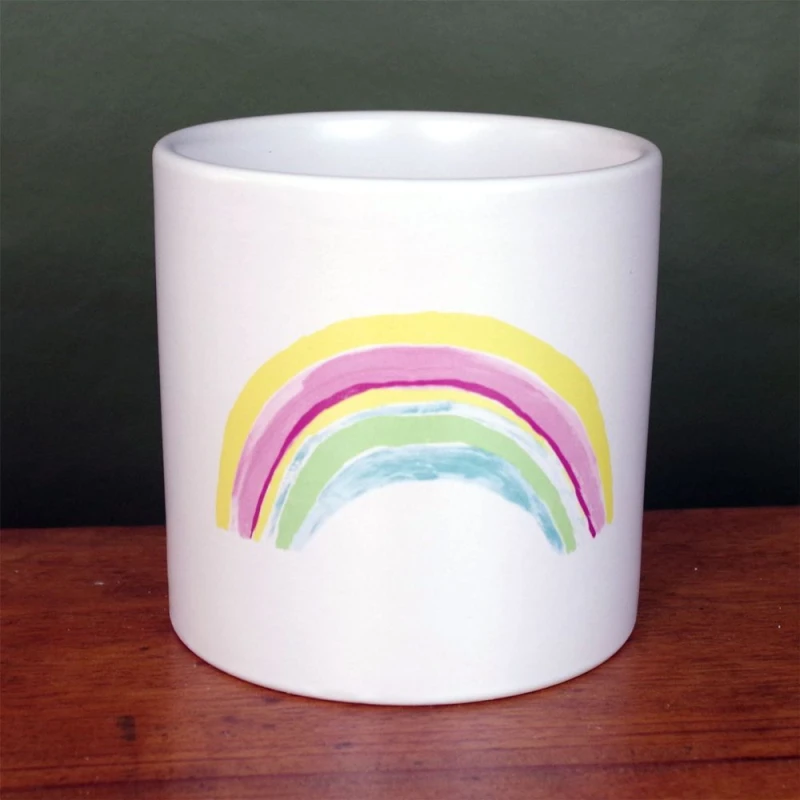 Image of Leaf Artificial Plants Ceramic Planters Displays Home Decor Leaf Design UK Limited Office Desk - White Rainbow