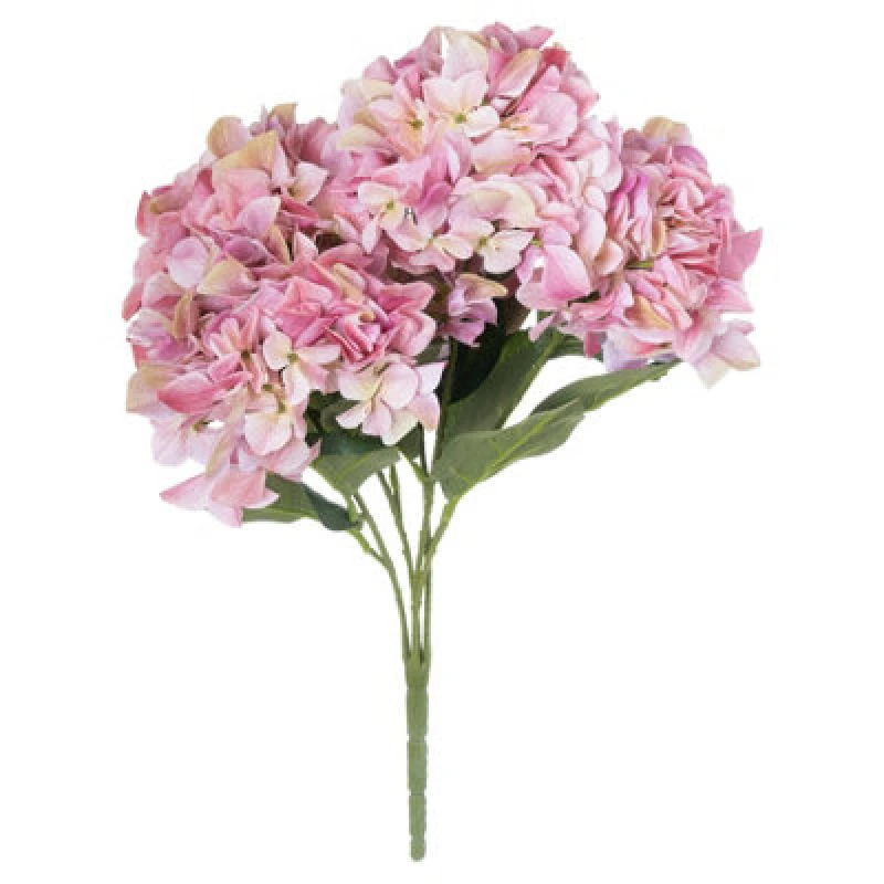 Image of Hill Interiors Shabby Hydrangea Bouquet Artificial Flower Pink (One Size)
