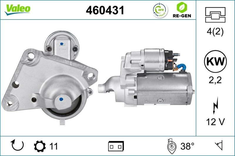 Image of Starter motor VALEO 460431