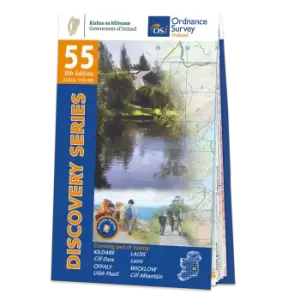 Image of Map of County Kildare, Laois, Offaly and Wicklow: OSI Discovery 55