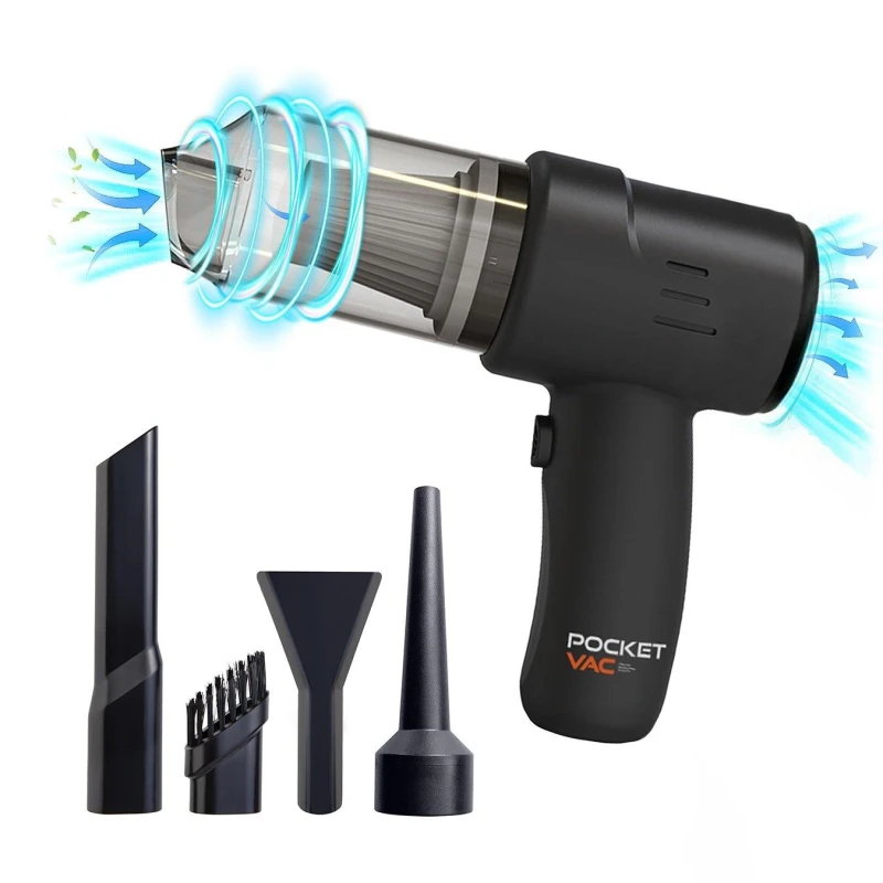 Image of POWERVAC 02545 2-in-1 Handheld Vacuum Cleaner - Black 5060784679439