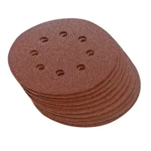 Image of Silverline Hook & Loop Discs Punched 125mm 10pk 125mm 60 Grit 647920