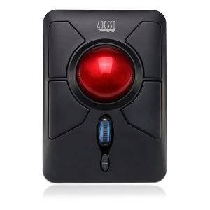 Image of Adesso - IMouse Wireless Programmable Ambidextrous Trackball - Black/Red