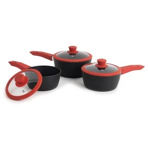 image of Progress 3 Piece Aluminium Saucepan Set