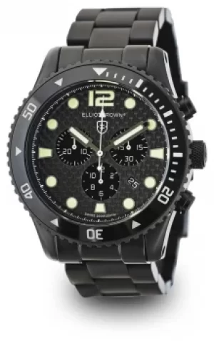 image of Elliot Brown Mens Bloxworth Black PVD Plated Carbon Dial Watch