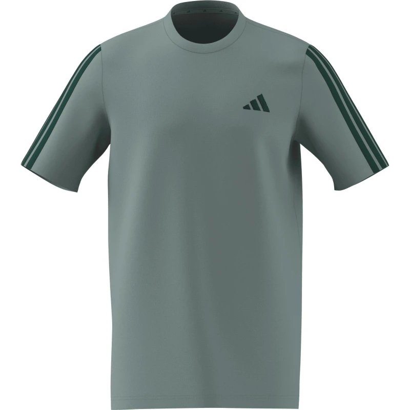 Image of adidas Essentials 3-Stripes T-Shirt Mens Wndr Sage/Green male S