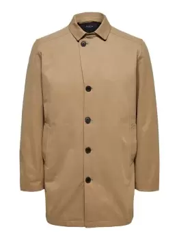 image of SELECTED Cotton - Coat Men Brown