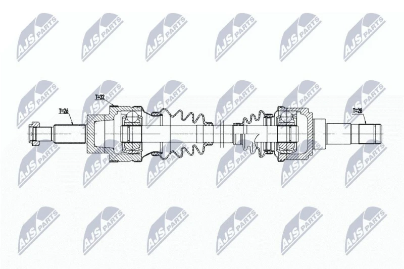 Image of NTY NPW-JG-008 Drive shaft Rear Axle Left Drive Shaft (13)