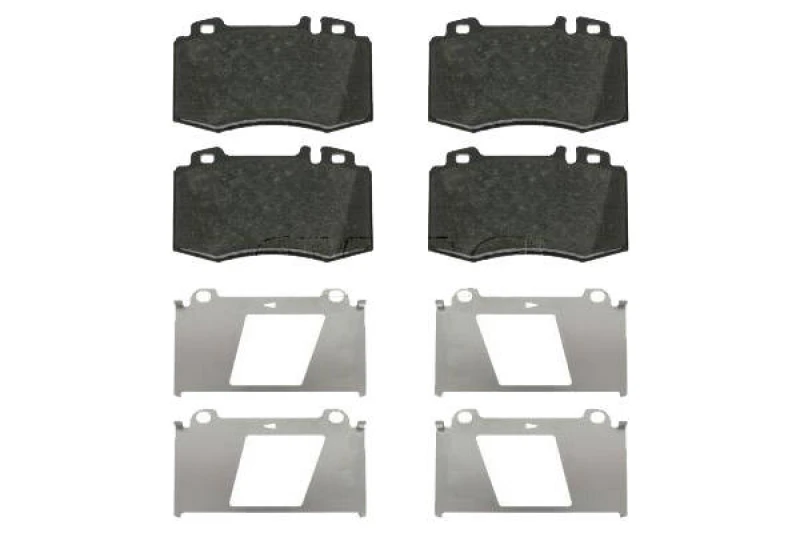 Image of SWAG 10 91 6481 Brake pad set Front Axle, prepared for wear warning indicator, with fastening material Brake Pad Set,disc brake (402)