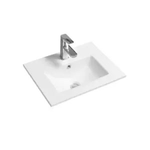 Image of Limoge Thin-edge Ceramic 51Cm Inset Basin With Deep Scoop