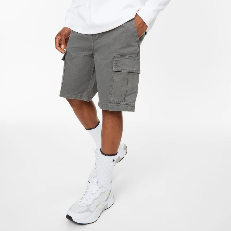Image of Jack Wills Twill Cargo Shorts - Grey Grey XS